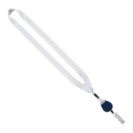 3/4" Polyester Lanyard with Metal Crimp & Retractable Badge Reel - 3