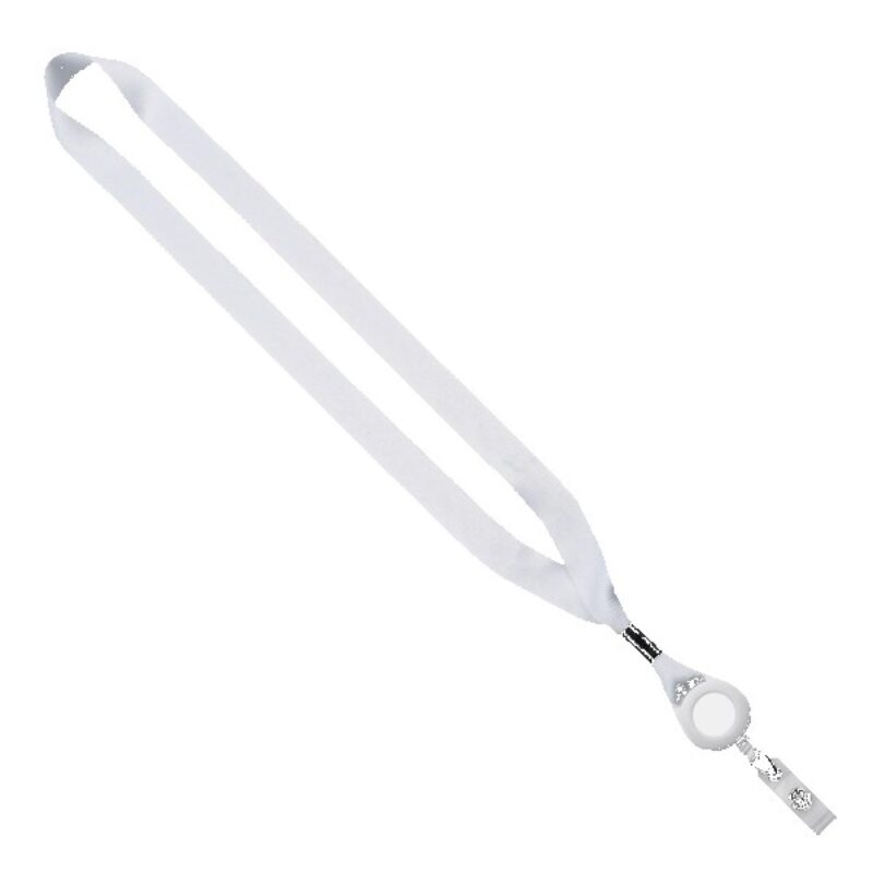 3/4" rPET Dye-Sublimated Lanyard with Metal Crimp And Badge Reel - 1