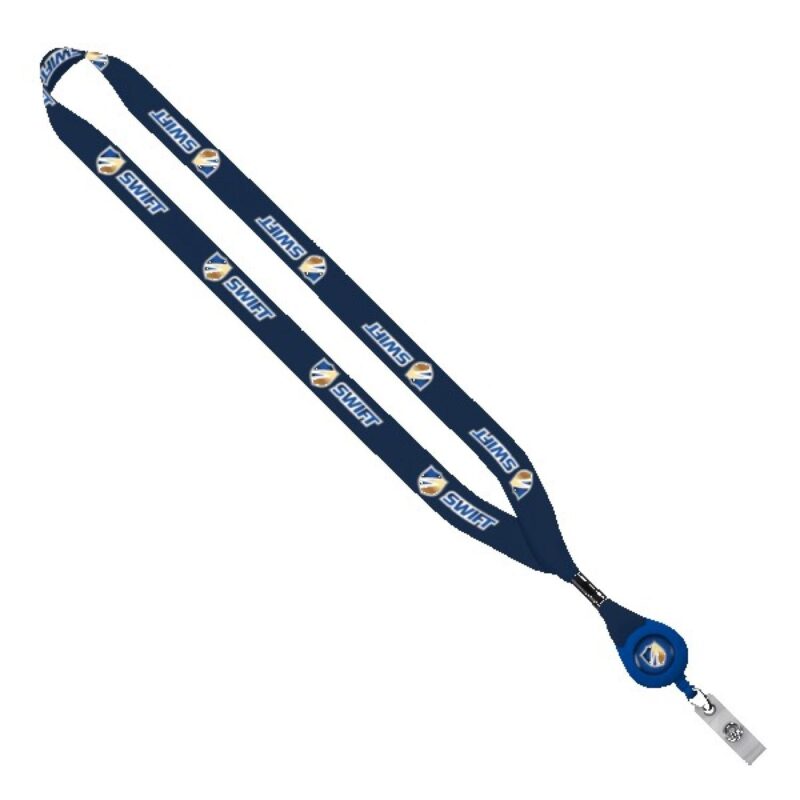 3/4" rPET Dye-Sublimated Lanyard with Metal Crimp And Badge Reel - 5