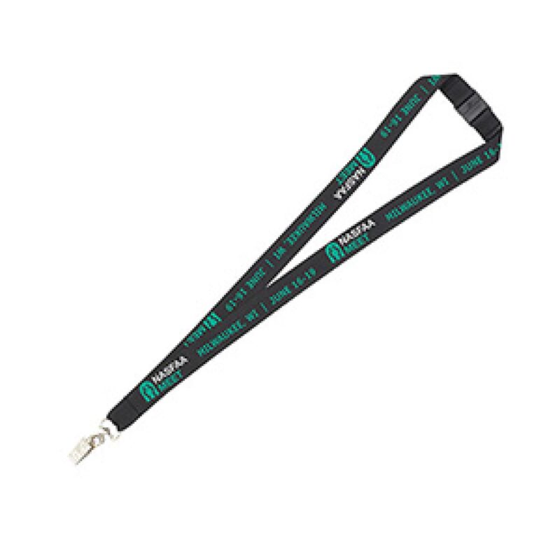 "LASALLE RECYCLED" 3/4" Import Air Ship Recycled RPET Silkscreen Lanyard (OVERSES) - 1