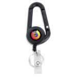Black Carabiner Badge Reel