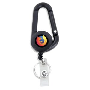 Black Carabiner Badge Reel