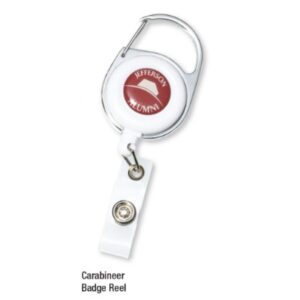 Carabiner Badge Reel - WHITE