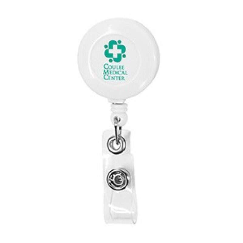 "VALUEPLUS" Round Retractable Badge Reel and Badge Holder with Rotating Alligator Clip Attachment - 6