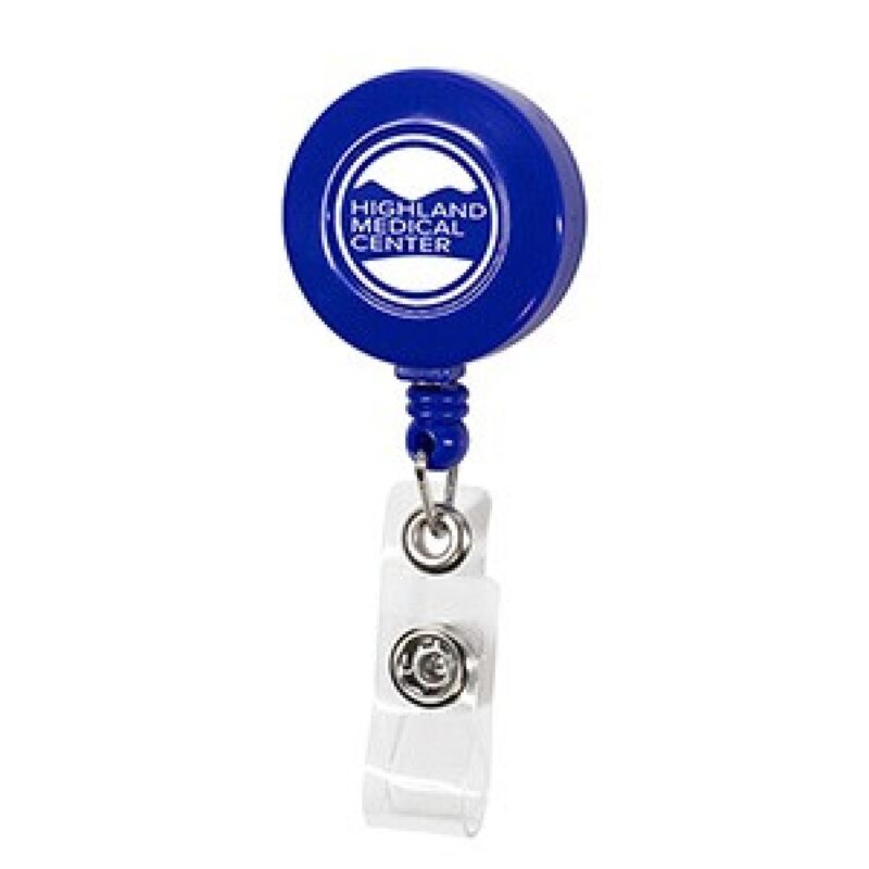 "VALUEPLUS" Round Retractable Badge Reel and Badge Holder with Rotating Alligator Clip Attachment - 8